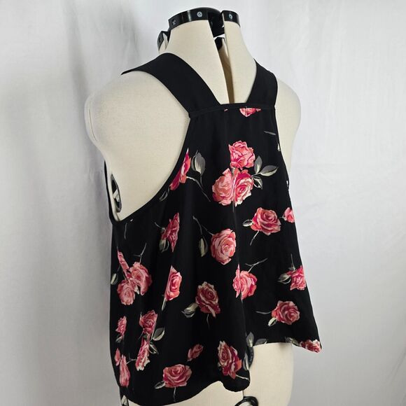 Xhiliration Swing Tank Women's XXL Black Pink Floral Scoop Neck Sleevelese NWT - Picture 15 of 16